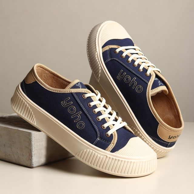 YOHO Canvas CZ Sneakers for Women | Lightweight Casual Shoes | Everyday Comfort, Breathable Fit, Durable Grip Sole, Versatile Slip-On or Lace-Up Style, Trendy