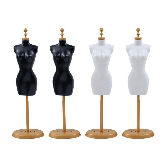 4 Pcs Mannequin Stand, Dress Stand Set, Elegant Display for Clothing in Retail Stores or Home Boutiques, Excellent Choice for Those Who Enjoy Clothing Displays (Multicolor, 4 Large)