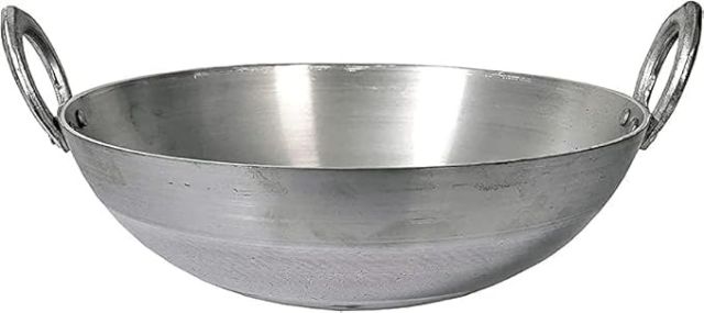 VOMI Aluminium kadhai Premium Range of Aluminum Kadhai Deep Kadai | Non Induction Kadai | Non Stick Kadai | Deep Cooking (4 Litter)