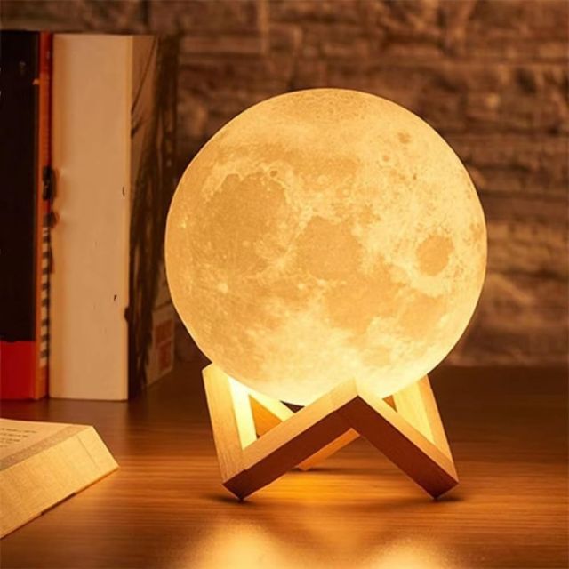 PRIMESKY® Moon Lamp 3D 7 Color Changing Moon Light Night Table lamp for Bedroom for Adults and Kids Home Room Beautiful Indoor Lighting Home Decoration