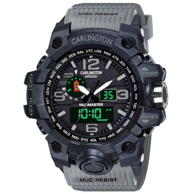 Carlington Resin Endurance Analog-Digital Sports Watch for Men and Boys-Ct 3344