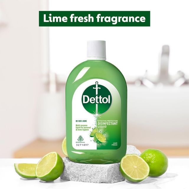 Dettol Liquid Disinfectant for Floor Cleaner, Surface Disinfection, Personal Hygiene (Lime Fresh, 550ml)