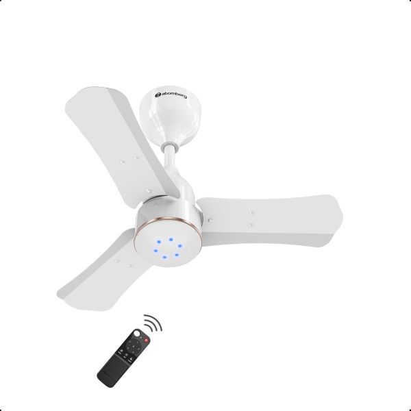 atomberg Renesa Halo Smart 600mm BLDC Ceiling Fan with IoT & Remote | BEE 5 star | High Air Delivery | Low noise operation | LED Speed Indicator | Sleek Design | 3 Year Warranty|White-Gold Ring