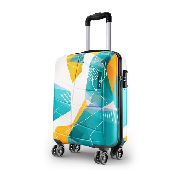 Safari Luma Neo 8 Wheels 77cm Large Size Trolley Bag, Hard Case Printed Polycarbonate, 360 Degree Wheeling Checkin Luggage for Men & Women, Suitcase for Travel, Trolley Bags for Travel, Multicolour