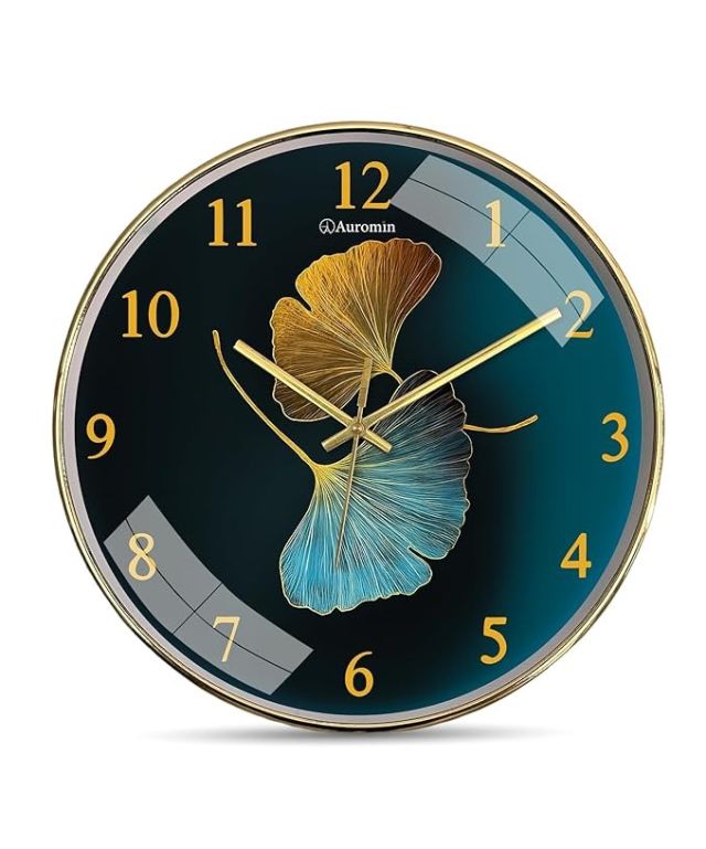Auromin Designer Wall Clock for Living Room Stylish Latest | Fancy Wall Watch for Bedroom Stylish, Office, Kitchen, Hall | Luxury Decorative Wall Clock Time Piece Home Decor Item