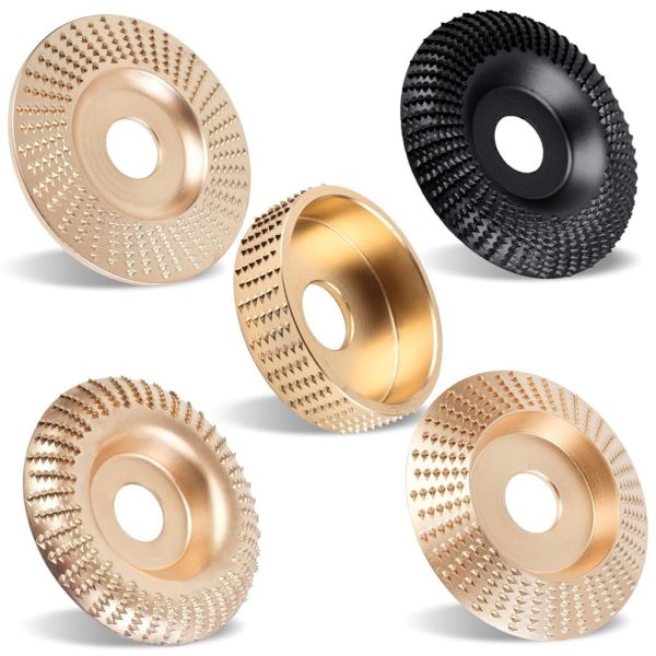 Serplex 5Pcs Wood Carving Grinding Wheel, 4/4.5in Grinder, 5/8in Arbor