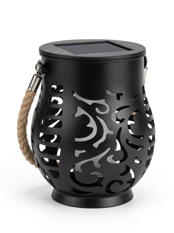 Premium Waterproof Flickering Flame Solar Lantern – Decorative Hanging Garden Light for Patio, Pathway, and Outdoor Decor