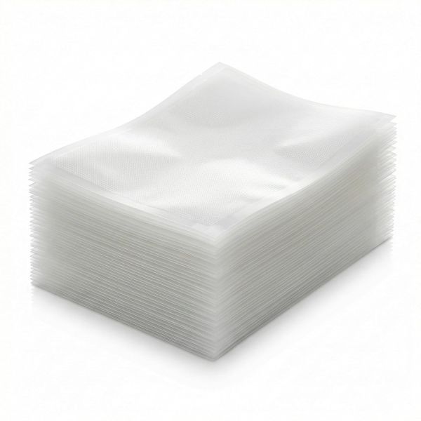 Vacuum Pouches 25.5x34cm Pack of 25 | Vaccum Bags for Food Packing | One Side Dotted Embossed | BPA Free Microwaveable | Food Grade Vacuum Storage Bag Transparent | 90 Micron 2kg