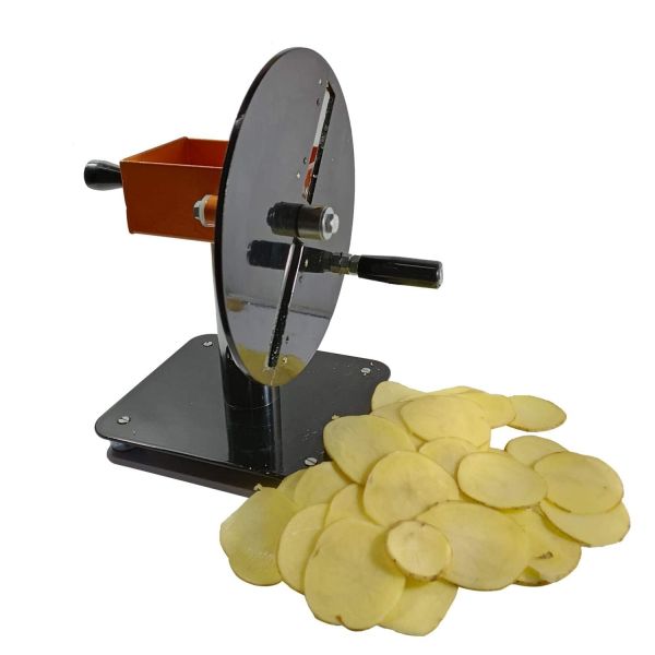 Qcen Iron & Stainless Steel Potato Chips Maker & Veggies & Fruit Slicer/chippers Machine, Multicolour (Pack of 1)