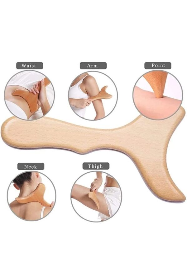 Tredy Wood Handicraft Cellulite Remover, Muscle Tension and Skin Health Support, Natural Manual Wooden Massager, Wooden Lymphatic Drainage Massager, Maderoterapia Tool