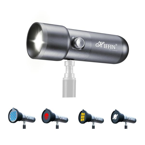 HIFFIN G-Flash RGB Photography Flashlight Portable Video Light LED Spotlight 7500mAh Battery 1–100% Dimming 4 Color Modes 20 GOBO Filters USB-C for Recording Studio Lighting, YouTube, Reels, Vlogging
