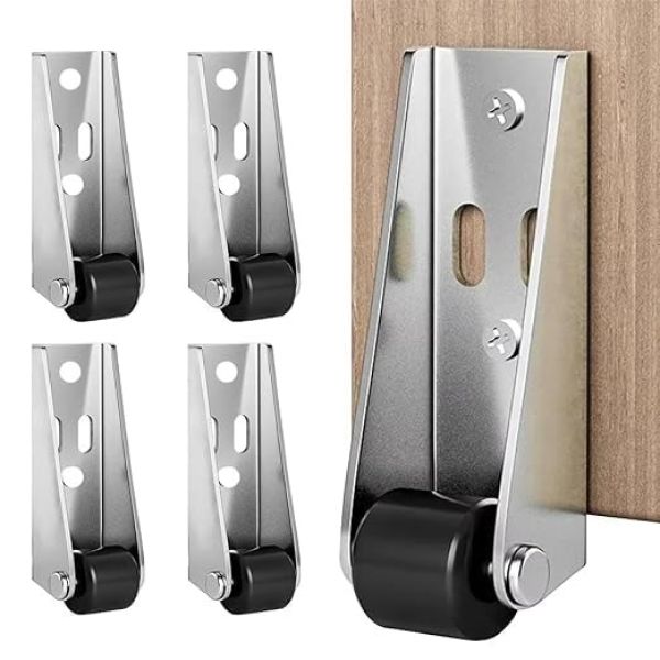 YEPZY Caster Wheels with 360° Smooth Mobility, Heavy Duty Side Mount Caster Wheels Wooden Door Drooping Support Wheel Sinking Door Bottom Pulley Directional Wheel (2.68 inches) (4)