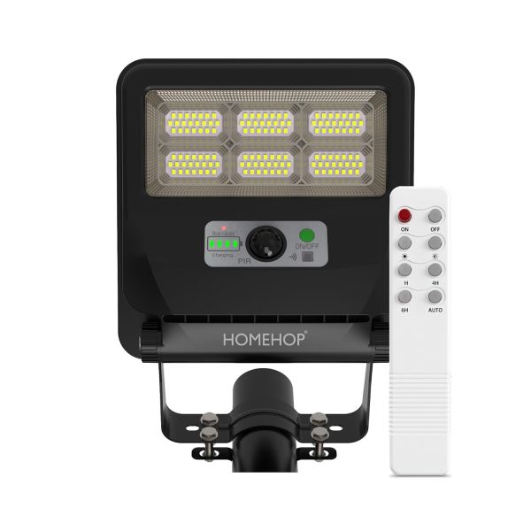 Homehop Solar LED Street Light Outdoor Waterproof 50 Watt Wireless Motion Sensor high Power Lamp for Home, Garden, Wall, Pathway, Dusk to Dawn (4000mAh/3.2V Cool Light- ABS, Black)