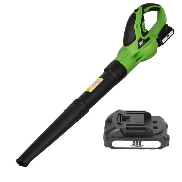 GIGAWATTS 20V Cordless Leaf Blower with 1500mAh Rechargeable Battery 220 Km/h Airflow 15000 RPM High Speed Handheld Car Dust Cleaning Air Blower Machine for Home Office Outdoor Lawn & Garden