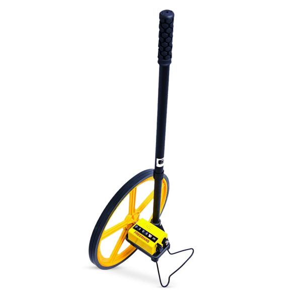 FREEMANS 10km ABS Measuring Wheel/Roadometer | Light and Durable 30cm/12-Inch ABS Wheel With PVC Tyre | Two Section Telescopic Handle | Folding Stand With Carry Bag