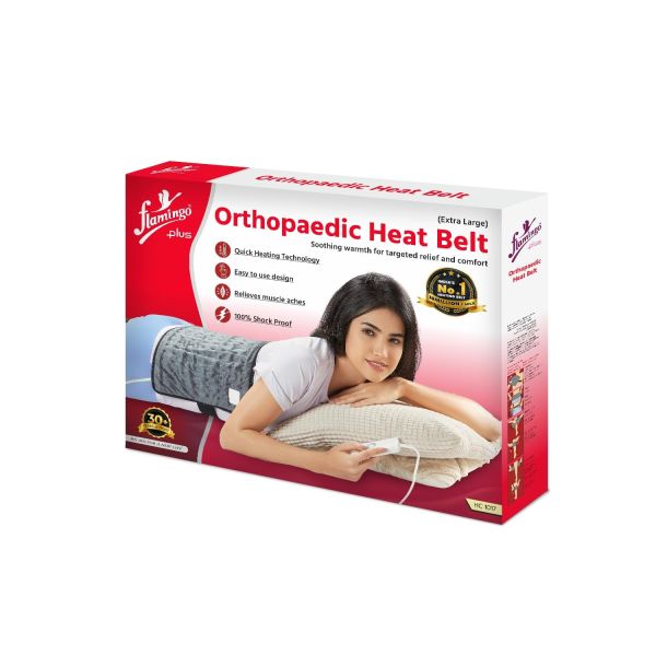Flamingo Plus Orthopaedic Electric Heating Pad - JUMBO SIZE for Back Pain Relief | Heat Therapy Pad for Muscle Pain, Neck, Shoulder & Period Cramps | Temperature Controller | 41cm X 31.5cm | 2 Year Warranty