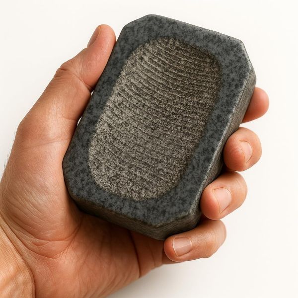 Cooker&Mixer™ Natural Rubbing Stone, Hand-Crafted, Easy to Handle, for Turmeric, Sandalwood and Medicine
