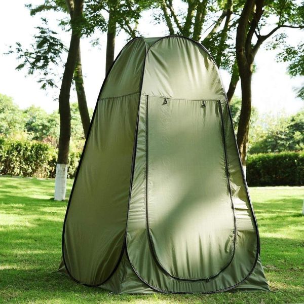 Niyam Portable Pop Up Toilet Tent for Camping Beach Shower Clothes Changing Dressing Room for Travel Outdoor Hiking (120x120x190cm) (Green)