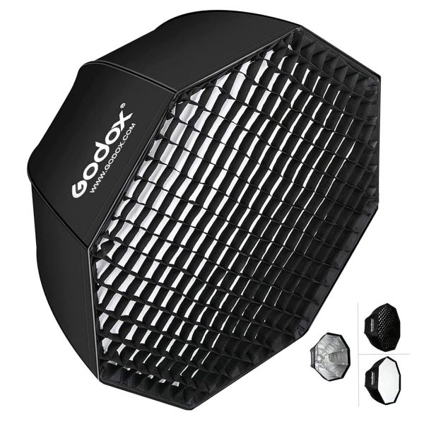 Godox SB-GUE80 80cm / 32 Inch Portable Octagon Honeycomb Grid Umbrella Speedlite Softbox with Bowens Mount