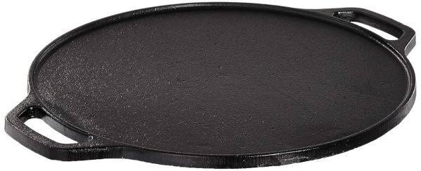 Amazon Brand - Solimo Pre-Seasoned Cast Iron Dosa Tawa, 12 Inches (30 cm), Black, 100% Toxin-free, Naturally Non-stick, Long Lasting, Gas & Induction Stove-friendly