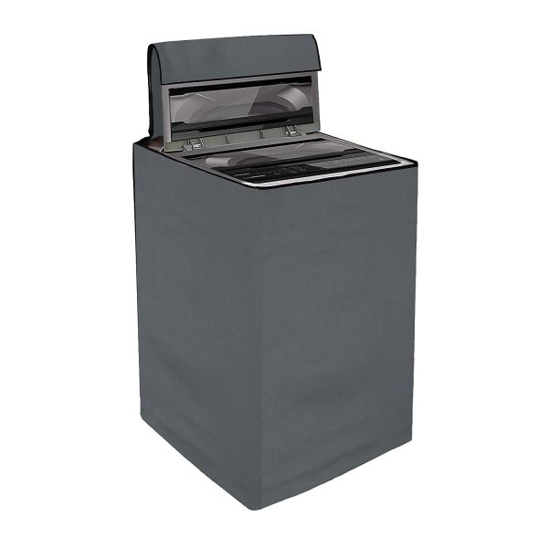 Yellow Weaves Waterproof & Dust-Proof Top Loading Fully Automatic Washing Machine Cover (Dimensions- 59x59x86 cm,(Grey )