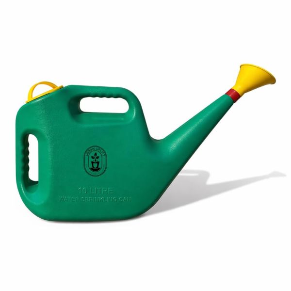 Urban Upvan Plastic Watering Can 5L | Ergonomic Handle for Comfortable Grip | Fade Resistant, Lightweight & Easy to Use | Durable | Includes Sprinkler Spout | Green
