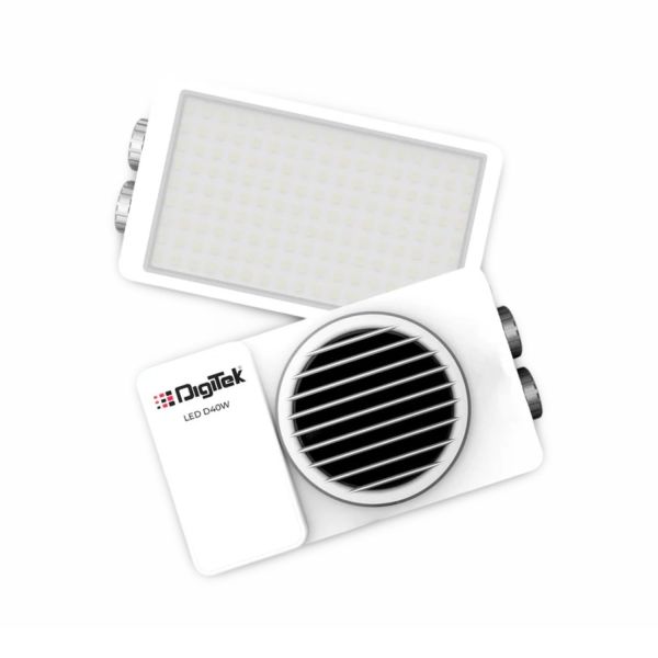 Digitek LED-D40 40W Bi-Color LED Video Light with 200 LED Beads, 2700K-6500K, CRI 96+, 3600 Lumens, 12 FX Lighting Effects, 3000mAh Rechargeable Battery, Type-C Charging for Photography & Video