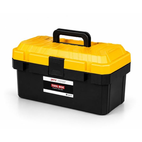 JPT 17-Inch Industrial-Grade Heavy-Duty Tool Box |One Removable Tray | Secure Tight Latch with Padlock Eye | Best for Electricians, Carpenters, Automobile Use & More