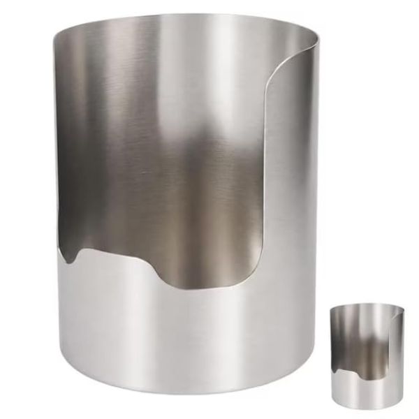 Stainless Steel Kitchen Utensil Holder with Pot Lid Rest & Open Front, Multi-Purpose Countertop Organizer for Spatula, Ladle, Spoon, Whisk & Small Chopping Board, 4.92 x 3.94 Inch, Silver