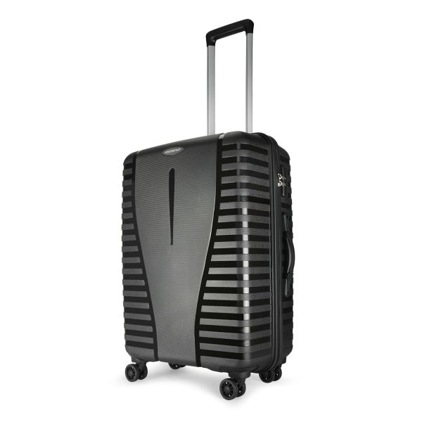 Aristocrat Airpro 8-Wheel Cabin Size Hard Case Trolley Bag, Jet Black