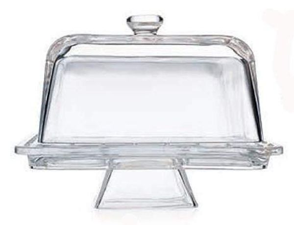 Cake Decor Amazing Cake Stand Multifunctional Cake and Salad Server with 5 Compartment Tray or Center Dip Bowl Square