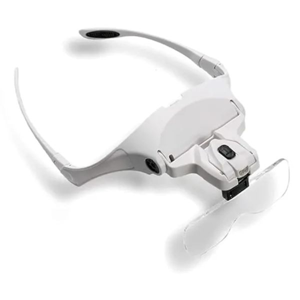Dental Loupes with LED Light & 5 Lenses (1.0x, 1.5x, 2.0x, 2.5x, 3.5x) | Adjustable Magnification for Precise Dental Procedures | Lightweight, Comfortable, and Durable Design