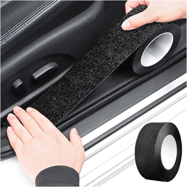 AutoBizarre Anti Slip Anti Skid Anti Scratch Waterproof Paint Protection Film Tape Non Slip Tape for Cars, Home, Office, Kitchen, Bathroom, Stairs - 2 Inches X 5 Meters (Black)