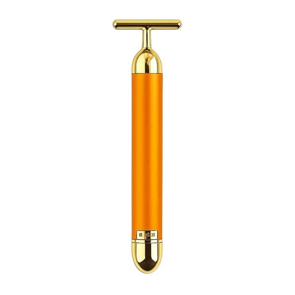 Dealsure Face Massager Machine for Facial – Electric Gold Face Massager – T-Shaped Portable Anti-Aging 24K Gold Facial Massager for Face Lifting, Wrinkle Reduction & Skin Firming