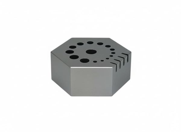 42mm Hexagonal Riveting Anvil – Multi-Functional Hex Steel Bench Block for Jewelry Making, Drilling, & Metal Smiting (19mm Thickness)