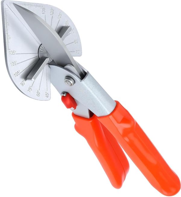 Inditrust Multi Angle Miter Shears, Adjustable at 45 To 135 Degree with Safety Lock Hand Tools, Quarter Round Cutting Tool, Miter Shears for Wood Trim Molding, Cutting Plastic, PVC